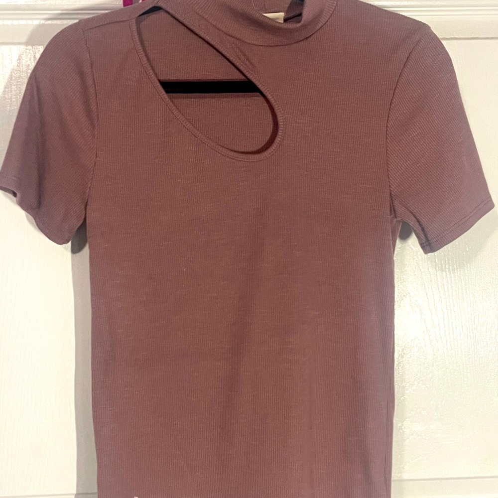 Large with a side opening pink shirt